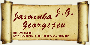 Jasminka Georgijev vizit kartica